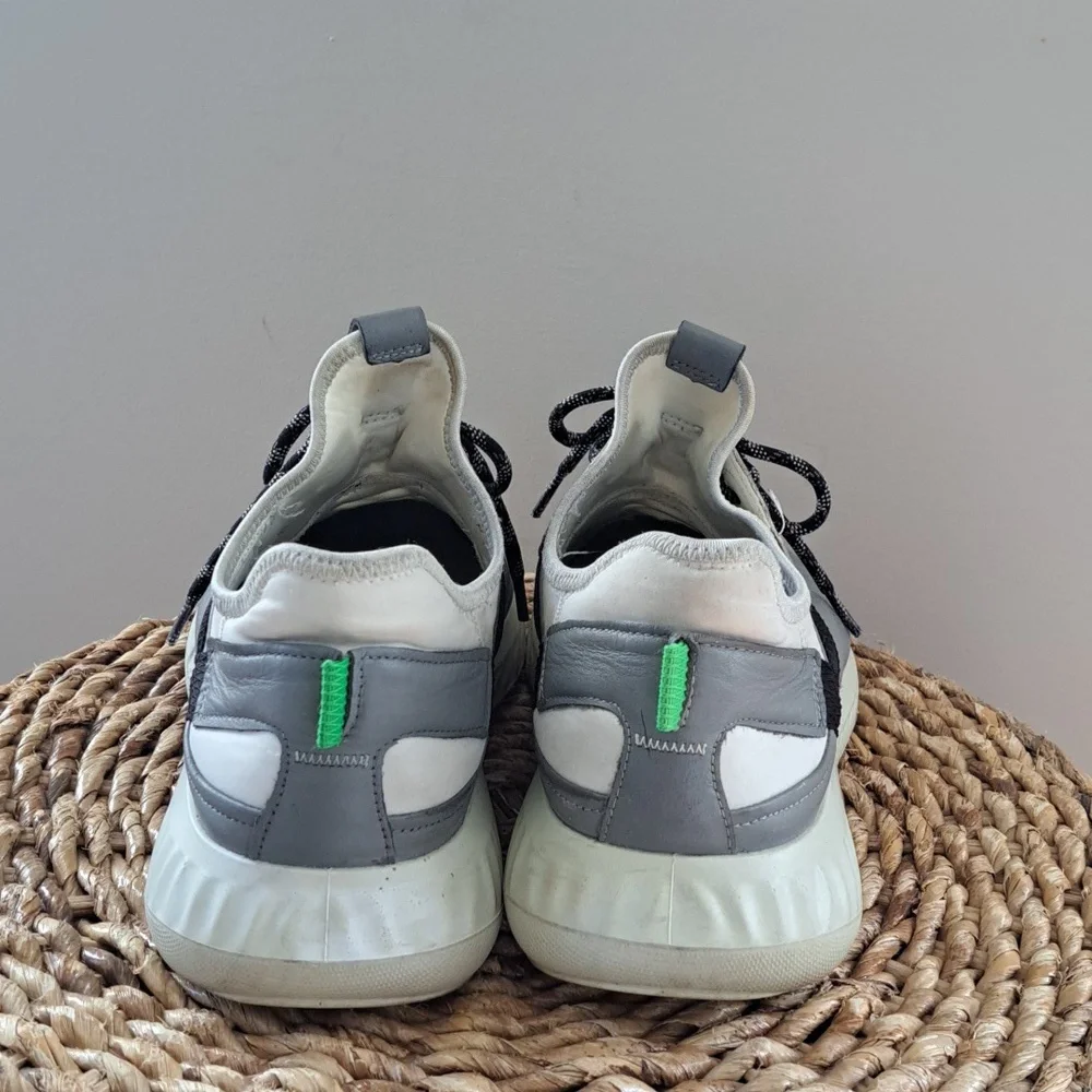 Ecco‎ Mens Athletic/Training/Walking Grey Leather Sneakers EU44/US10-10.5